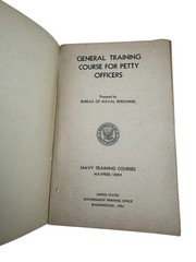 Lot of 8 Vintage US Navy Training Manuals 1940s-1950s Naval Leadership