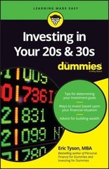 Investing in Your 20s and 30s for Dummies Eric Tyson 2016 Trade Paperback Sc Pb