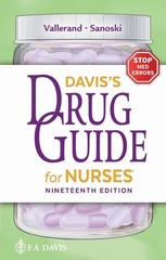 Davis’s Drug Guide for Nurses by April Hazard Vallerand Paperback Book