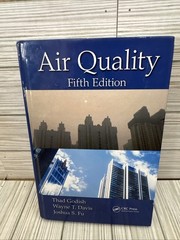 AIR QUALITY, FIFTH EDITION By Thad Godish & Wayne T. Davis – Hardcover