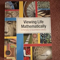 Viewing Life Mathematically Denley Hall Hardcover Hawkes Mathematics Textbook