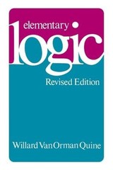 Elementary Logic : Revised Edition Paperback Willard Van Orman Qu