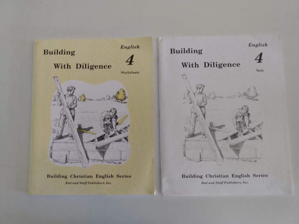 Rod and Staff Grade 4 English Building with Diligence Worksheets and Tests