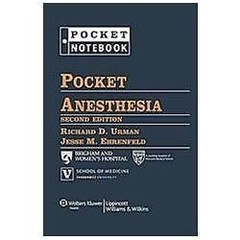 Pocket Anesthesia (Pocket Notebook)