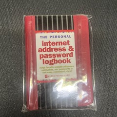 Personal Internet Address and Password Logbook (Red) by Inc. Peter Pauper Press