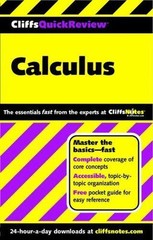 CliffsQuickReview Calculus; Quick Revie- 0764563769, Jonathan J White, paperback