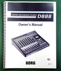 Korg D888 Instruction Manual: 52 Pages & Protective Covers!