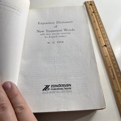 Expository Dictionary New Testament Greek Holy Bible Christian Theology Student