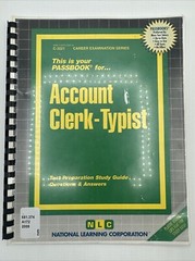 Account Clerk Typist C-3221 Test Preparation Study Guide Questions Answers 2008