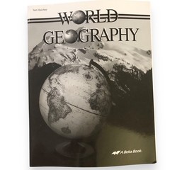 Abeka A Beka Book World Geography Test Quiz Key High School 9th Grade Homeschool