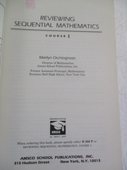 Reviewing Sequential Mathematics Course 1