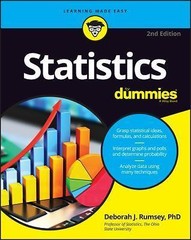 Statistics for Dummies by Deborah J. Rumsey (2016, Trade Paperback)