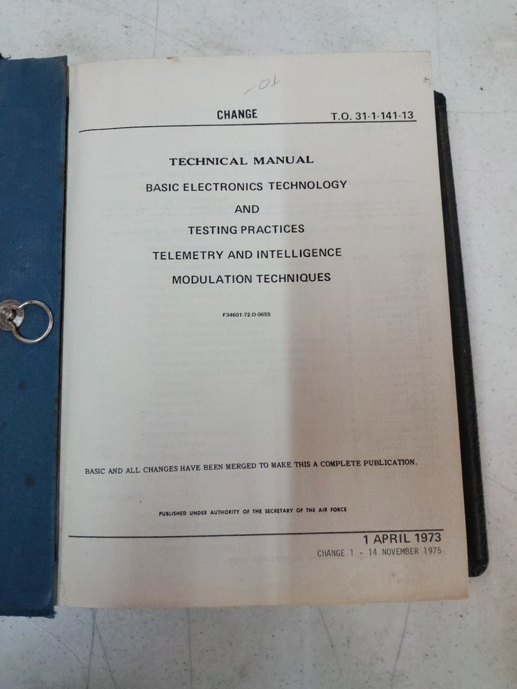 3 Technical manuals Basic Electronics and testing T.O. 31-1-141-13 / 14 / 15