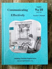 Rod And Staff Communicating Effectively English9&10 Book 1 Teacher’s Manual Book