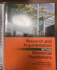Kendall Hunt, Research and Argumentation Within Rhetorical Foundations