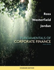 Fundamentals of Corporate Finance Standard Edition, Stephen Ross,Randolph Wester