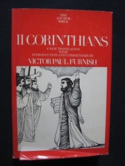 II Corinthians (The Anchor Bible, Vol. 32A) Furnish, Victor Paul
