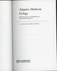 Adaptive Herbivore Ecology (2002, HC) Cambridge University Press