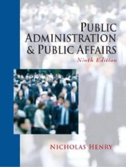 Public Administration and Public Affairs, Ninth Edition – Hardcover – GOOD