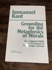 Hackett Classics Ser.: Grounding for the Metaphysics of Morals : With on a…