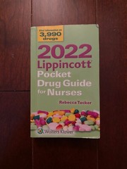 2022 Lippincott Pocket Drug Guide for Nurses by Rebecca Tucker (2021, Trade…