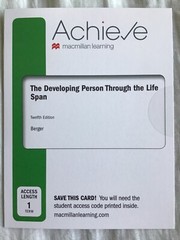Achieve 1 term Access Code Card Developing Person Through the Lifespan 12th Ed.