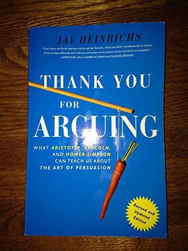 Thank You For Arguing, Revised and – Paperback, by Heinrichs Jay – Very Good x