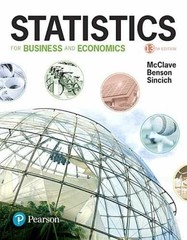 Statistics for Business and – Hardcover, by McClave James; Benson – Very Good x
