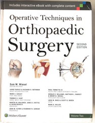 Operative Techniques in Orthopaedic Surgery, 2ed. 4 vol set (2016 hc G) Weisel