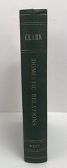 Law Book of Domestic Relations Hornbook Series Homer H. Clark Jr West 1968