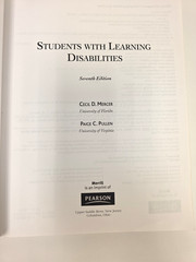 Students with Learning Disabilities by Cecil Mercer: Used