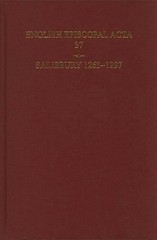 Salisbury 1263-1297 by B.R. Kemp (English) Hardcover Book