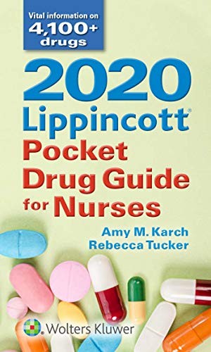 2020 LIPPINCOTT POCKET DRUG GUIDE FOR NURSES By Rebecca Tucker *Mint Condition*