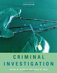 Criminal Investigation Hardcover Wayne W., Hess, Kären M. Bennett