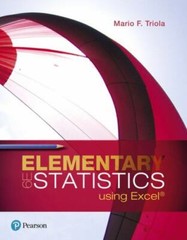 Elementary Statistics Using Excel by Mario Triola (2017, Hardcover)