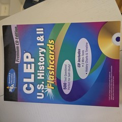 CLEP U.S. HISTORY I & II FLASHCARDS W/ (CLEP TEST By Mark Bach **Excellent**