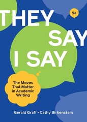 “They Say / I Say” – paperback Birkenstein, Cathy|Graff, Gerald
