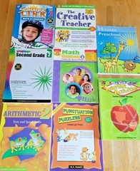 Huge lot Homeschool Books Pre-K thru 3rd grade Teachers Students Workbooks K-3