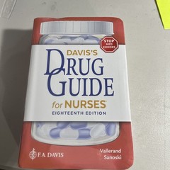 Davis’s Drug Guide for Nurses by April Hazard Vallerand and Cynthia A….