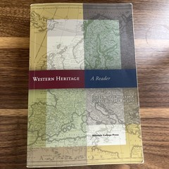 Western Heritage :A Reader by The Hillsdale College History Faculty Signed by KD