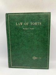 Vintage Law of Torts William L. Prosser 4th Ed Hardcover West Hornbook Series