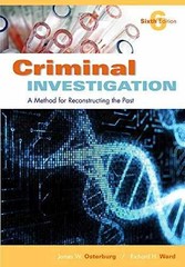 Criminal Investigation: A – Paperback, by Osterburg James W.; – Very Good x