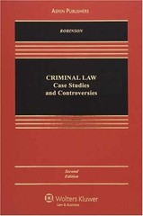 Criminal Law: Case Studies and – Hardcover, by Paul H. Robinson – Acceptable