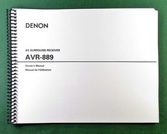 Denon AVR-889 Instruction Manual: 80 Pages & Protective Covers!