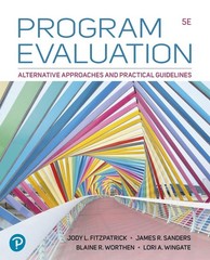 PROGRAM EVALUATION: ALTERNATIVE APPROACHES AND PRACTICAL GUI… Jody L. Fitzpatr