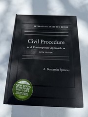 West Academic Civil Procedure: A Contemporary Approach 5th Ed Spencer HC 2018