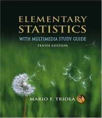 Elementary Statistics 10th Edition Book By Mario F. Triola Pre-Owned
