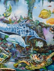 Under The Sea: Fishes, Turtle, Seaweed, Artwork, Painting, Story Book,