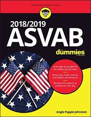 2018 / 2019 ASVAB FOR DUMMIES By Papple Angie Johnston **BRAND NEW**