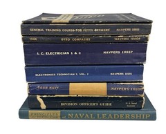 Lot of 8 Vintage US Navy Training Manuals 1940s-1950s Naval Leadership